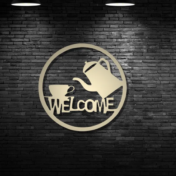 Metal_Wall_Art_for_Home_Decoration__|_Welcome_Tea_&_Cup__|_Gold