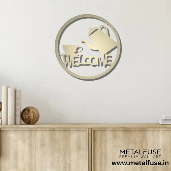 Metal_Wall_Art_for_Home_Decoration__|_Welcome_Tea_&_Cup__|_Gold