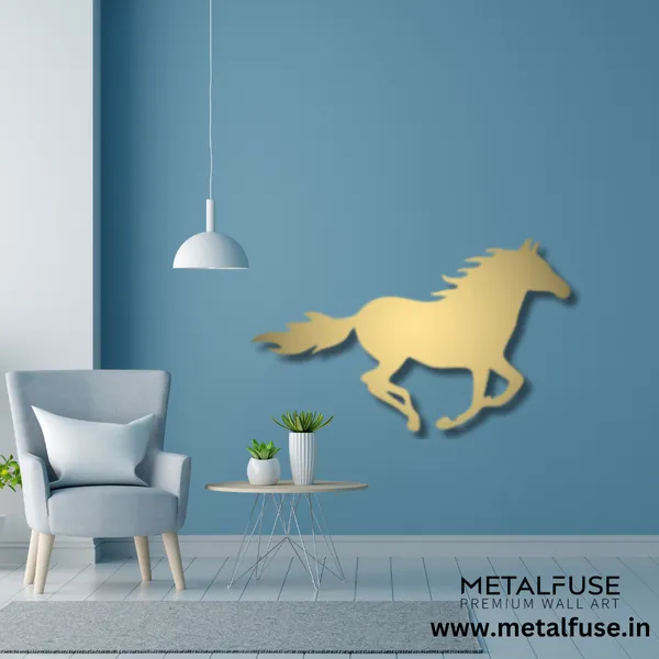 Metal_Wall_Art_for_Home_Decoration__|_Running_Horse__|_Gold