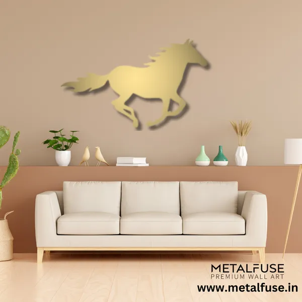 Metal_Wall_Art_for_Home_Decoration__|_Running_Horse__|_Gold