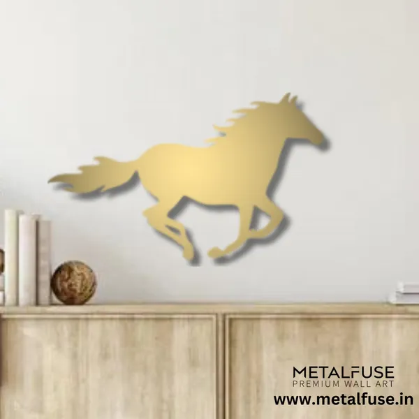 Metal_Wall_Art_for_Home_Decoration__|_Running_Horse__|_Gold