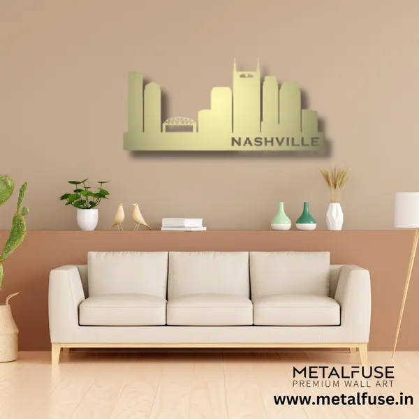 Metal_Wall_Art_for_Home_Decoration__|_Nashville_Skyline__|_Gold