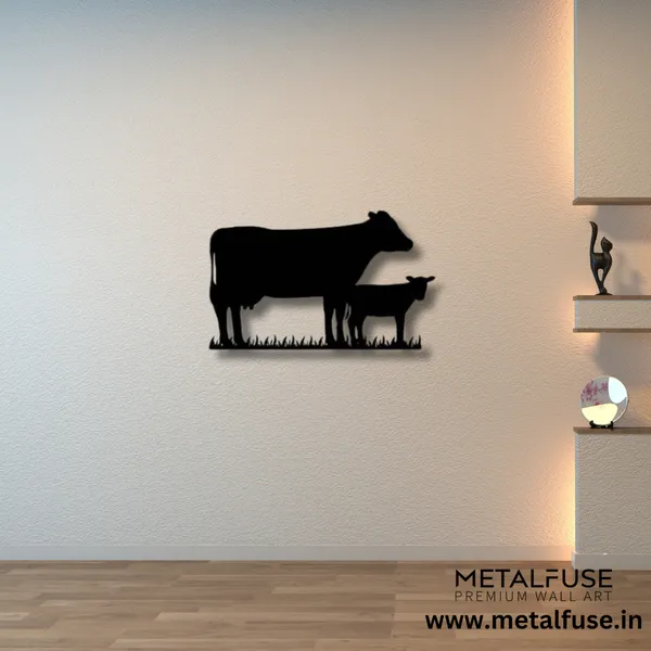 Metal_Wall_Art_for_Home_Decoration__|_Cow_Family__|_Black