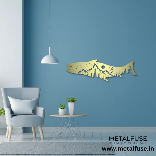 Metal_Wall_Art_for_Home_Decoration__|_Salmon_Fish_Design__|_Gold