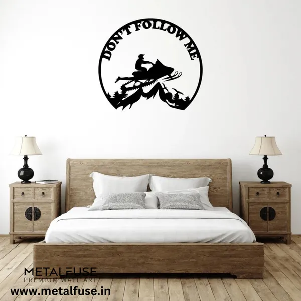 Metal_Wall_Art_for_Home_Decoration__|_Snowmobiler_Don't_Follow_Me__|_Black
