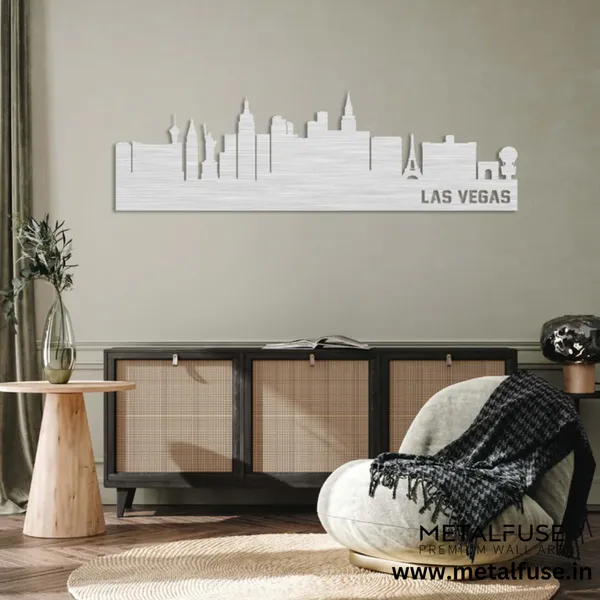 Metal_Wall_Art_for_Home_Decoration__|_Las_Vegas_Skyline__|_Silver