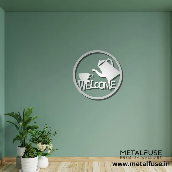 Metal_Wall_Art_for_Home_Decoration__|_Welcome_Tea_&_Cup__|_Silver