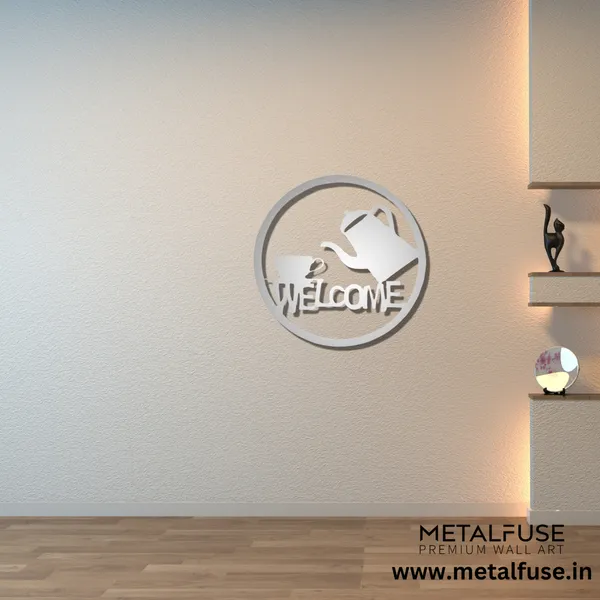 Metal_Wall_Art_for_Home_Decoration__|_Welcome_Tea_&_Cup__|_Silver