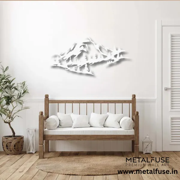 Metal_Wall_Art_for_Home_Decoration__|_Mountain_Range__|_White