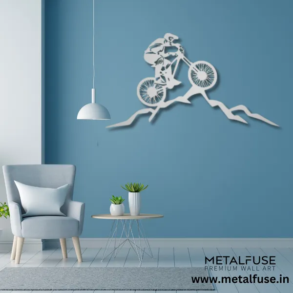 Metal_Wall_Art_for_Home_Decoration__|_Mountain_Biker__|_Silver