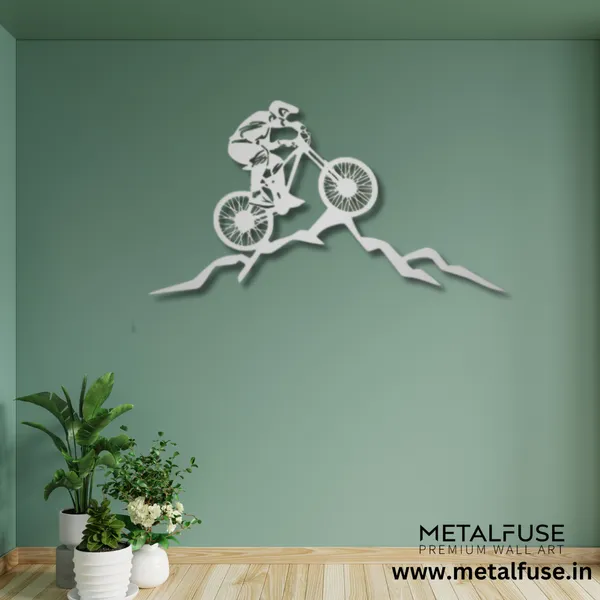 Metal_Wall_Art_for_Home_Decoration__|_Mountain_Biker__|_Silver