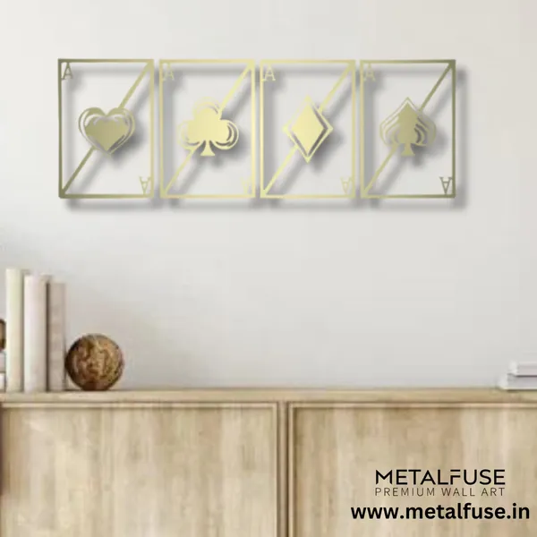 Metal_Wall_Art_for_Home_Decoration__|_Quad_Aces__|_Gold