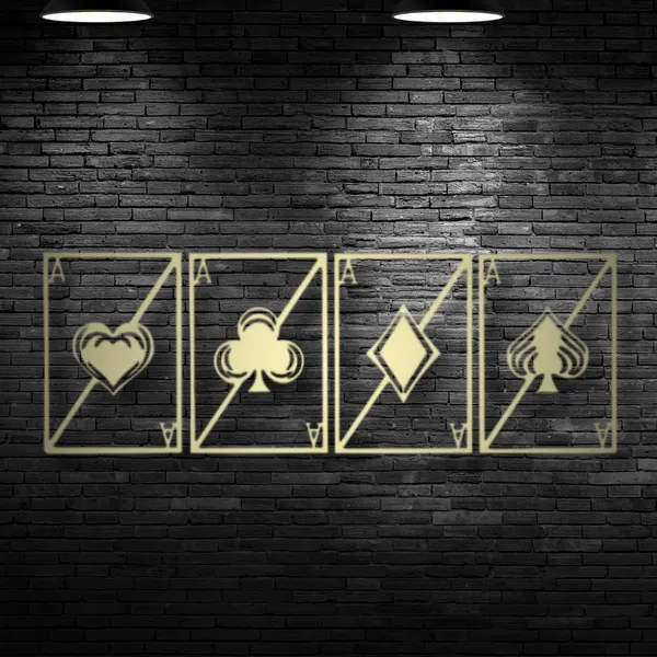 Metal_Wall_Art_for_Home_Decoration__|_Quad_Aces__|_Gold