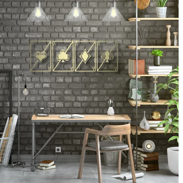 Metal_Wall_Art_for_Home_Decoration__|_Quad_Aces__|_Gold