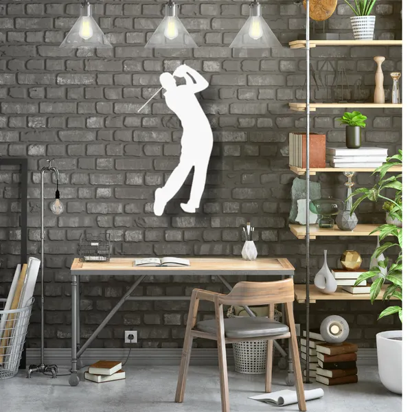 Metal_Wall_Art_for_Home_Decoration__|_Golf_Swing__|_White