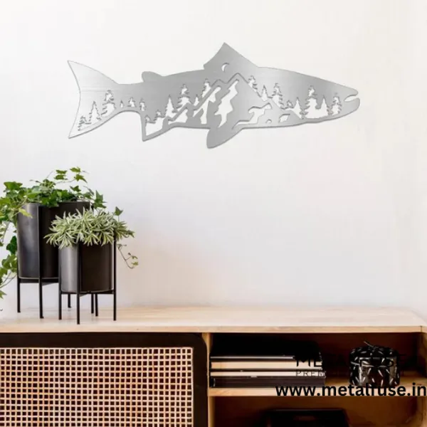 Metal_Wall_Art_for_Home_Decoration__|_Trout_Fish_Design__|_Silver