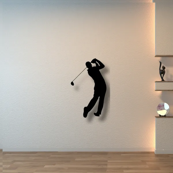 Metal_Wall_Art_for_Home_Decoration__|_Golf_Swing__|_Black
