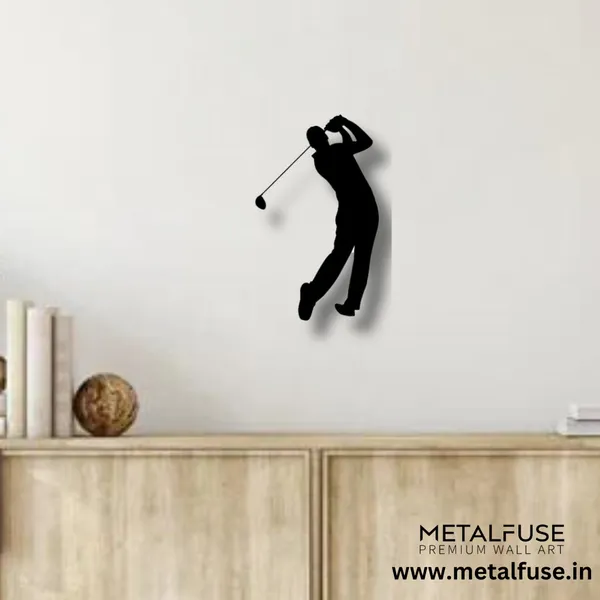 Metal_Wall_Art_for_Home_Decoration__|_Golf_Swing__|_Black