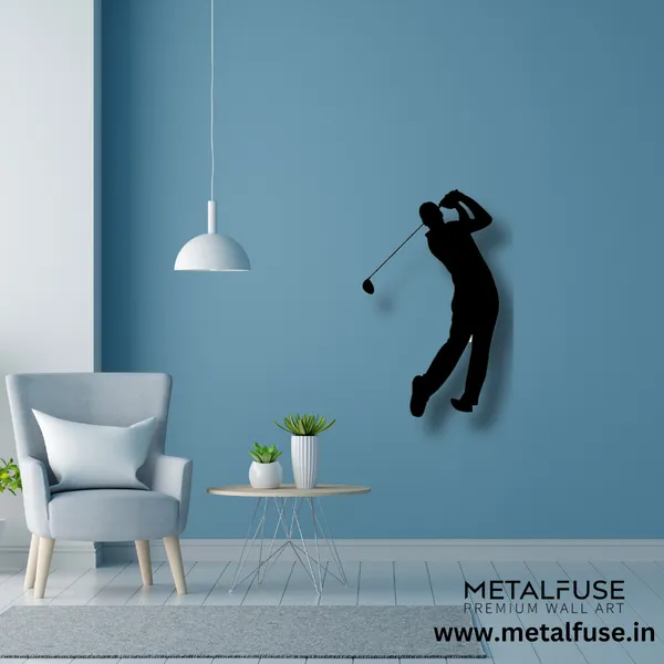 Metal_Wall_Art_for_Home_Decoration__|_Golf_Swing__|_Black