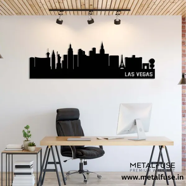 Metal_Wall_Art_for_Home_Decoration__|_Las_Vegas_Skyline__|_Black