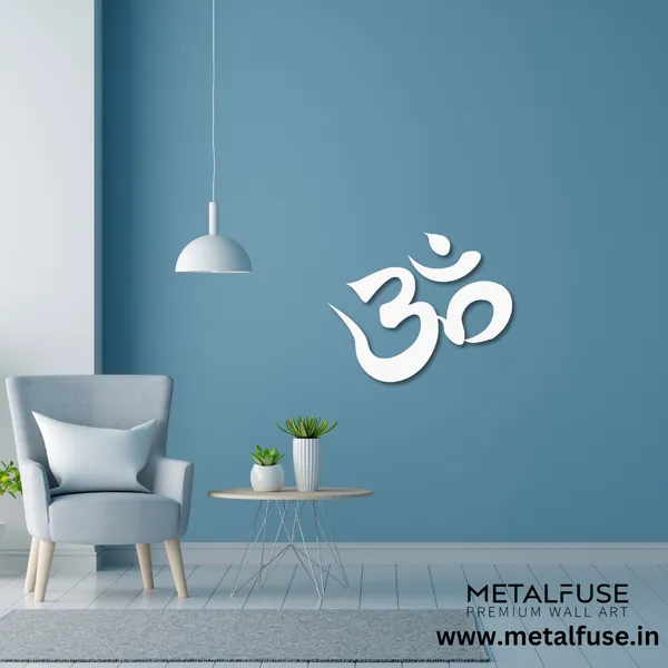 Metal_Wall_Art_for_Home_Decoration__|_Om__|_White