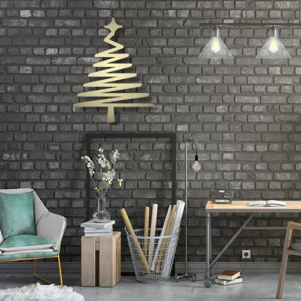 Metal_Wall_Art_for_Home_Decoration__|_Abstract_Christmas_Tree__|_Gold