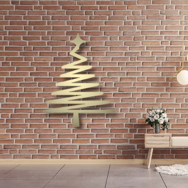 Metal_Wall_Art_for_Home_Decoration__|_Abstract_Christmas_Tree__|_Gold