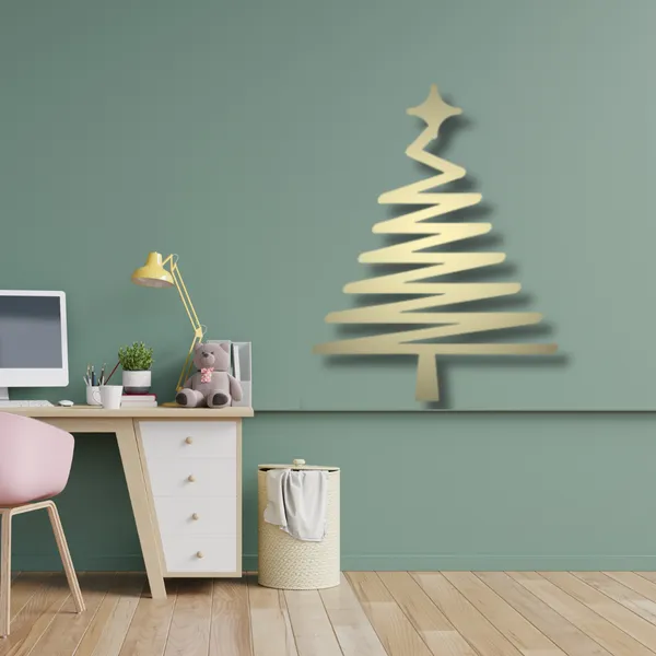 Metal_Wall_Art_for_Home_Decoration__|_Abstract_Christmas_Tree__|_Gold
