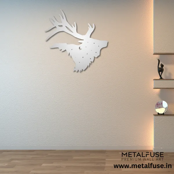Metal_Wall_Art_for_Home_Decoration__|_Bull_Elk__|_Silver