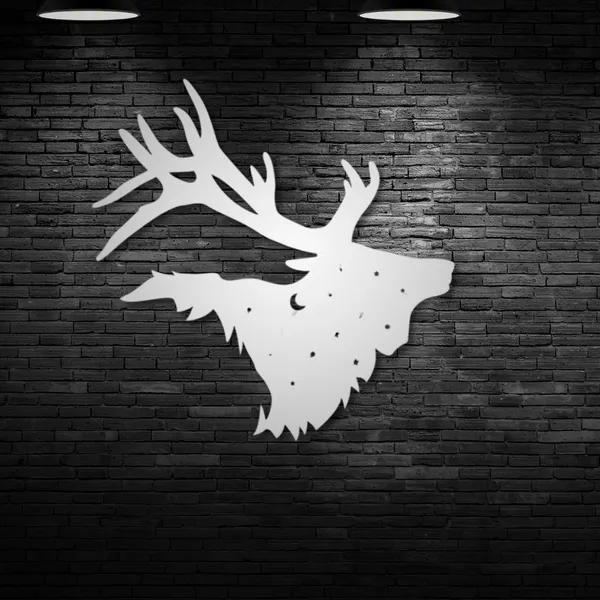 Metal_Wall_Art_for_Home_Decoration__|_Bull_Elk__|_Silver