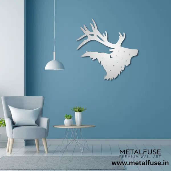 Metal_Wall_Art_for_Home_Decoration__|_Bull_Elk__|_Silver