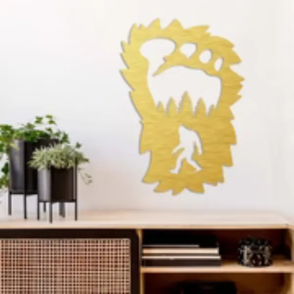 Metal_Wall_Art_for_Home_Decoration__|_Bigfoot_Foot_Print__|_Gold
