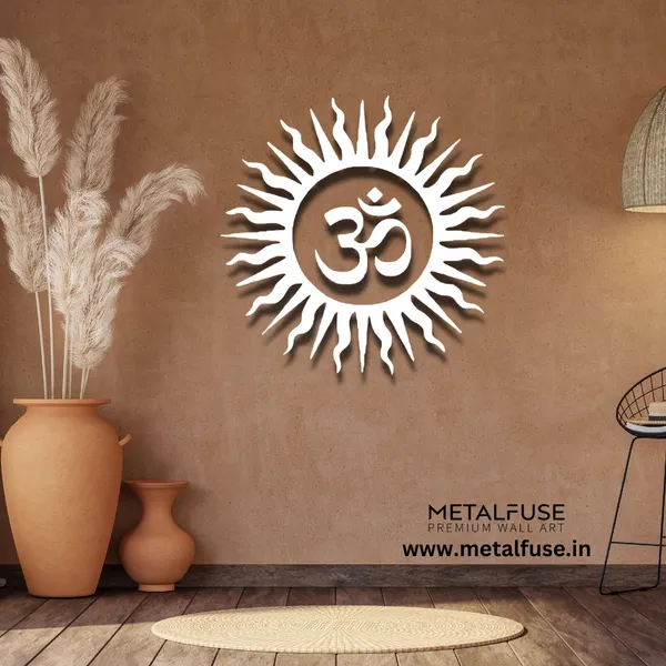 Metal_Wall_Art_for_Home_Decoration__|_Om_Vibrant__|_White