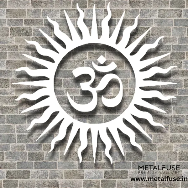 Metal_Wall_Art_for_Home_Decoration__|_Om_Vibrant__|_White