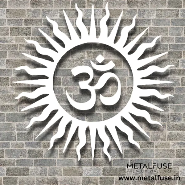 Metal_Wall_Art_for_Home_Decoration__|_Om_Vibrant__|_White