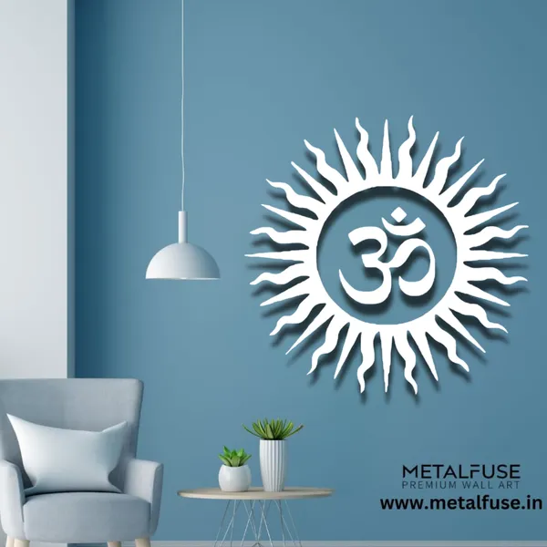 Metal_Wall_Art_for_Home_Decoration__|_Om_Vibrant__|_White