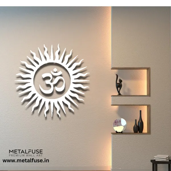 Metal_Wall_Art_for_Home_Decoration__|_Om_Vibrant__|_White