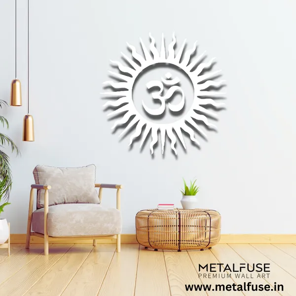 Metal_Wall_Art_for_Home_Decoration__|_Om_Vibrant__|_White