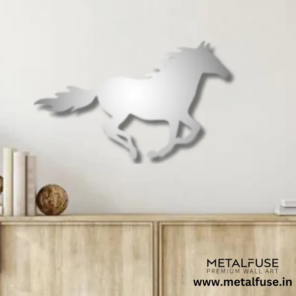 Metal_Wall_Art_for_Home_Decoration__|_Running_Horse__|_Silver