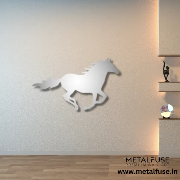 Metal_Wall_Art_for_Home_Decoration__|_Running_Horse__|_Silver
