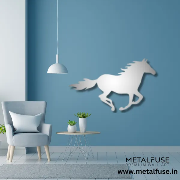 Metal_Wall_Art_for_Home_Decoration__|_Running_Horse__|_Silver