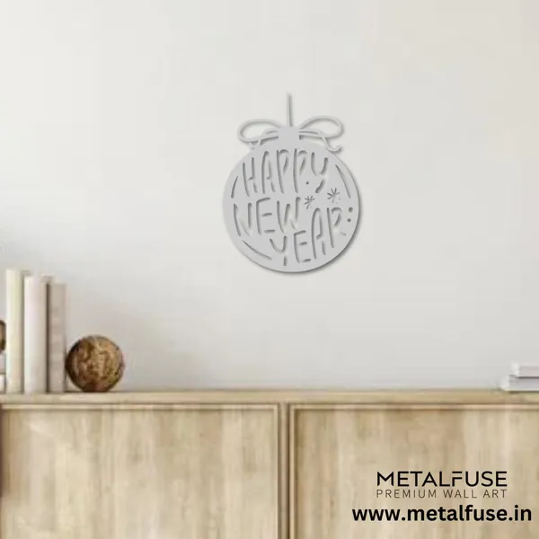 Metal_Wall_Art_for_Home_Decoration__|_Happy_New_Year_Ornament__|_Silver