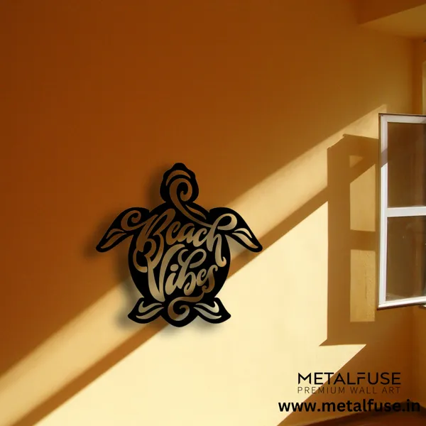 Metal_Wall_Art_for_Home_Decoration__|_Beach_Vibes_Turtle__|_Black