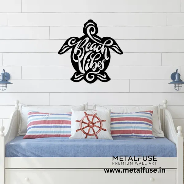 Metal_Wall_Art_for_Home_Decoration__|_Beach_Vibes_Turtle__|_Black