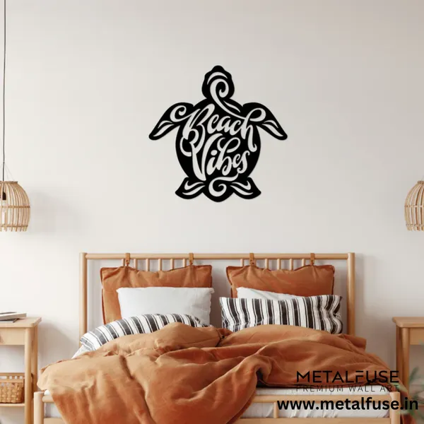 Metal_Wall_Art_for_Home_Decoration__|_Beach_Vibes_Turtle__|_Black