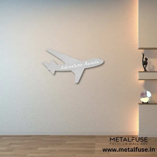 Metal_Wall_Art_for_Home_Decoration__|_Adventure_Awaits_Airplane__|_Silver