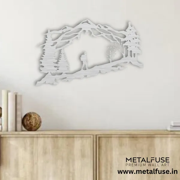 Metal_Wall_Art_for_Home_Decoration__|_Mountain_Backpacker__|_Silver