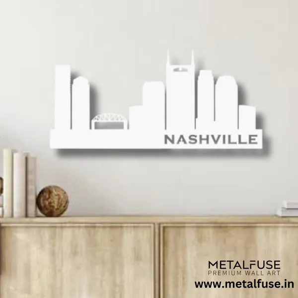Metal_Wall_Art_for_Home_Decoration__|_Nashville_Skyline__|_White