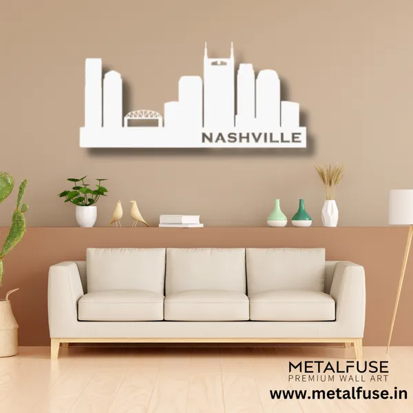 Metal_Wall_Art_for_Home_Decoration__|_Nashville_Skyline__|_White