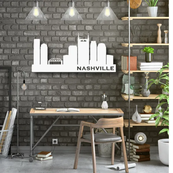 Metal_Wall_Art_for_Home_Decoration__|_Nashville_Skyline__|_White